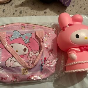 Sanrio My melody bank and crossbody my melody bag bundle